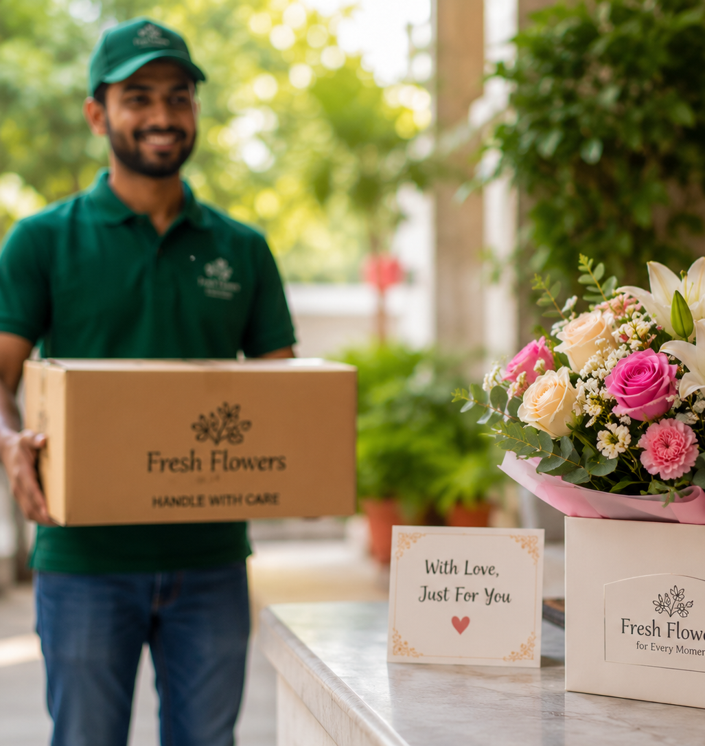 Flower and bouquet home delivery service